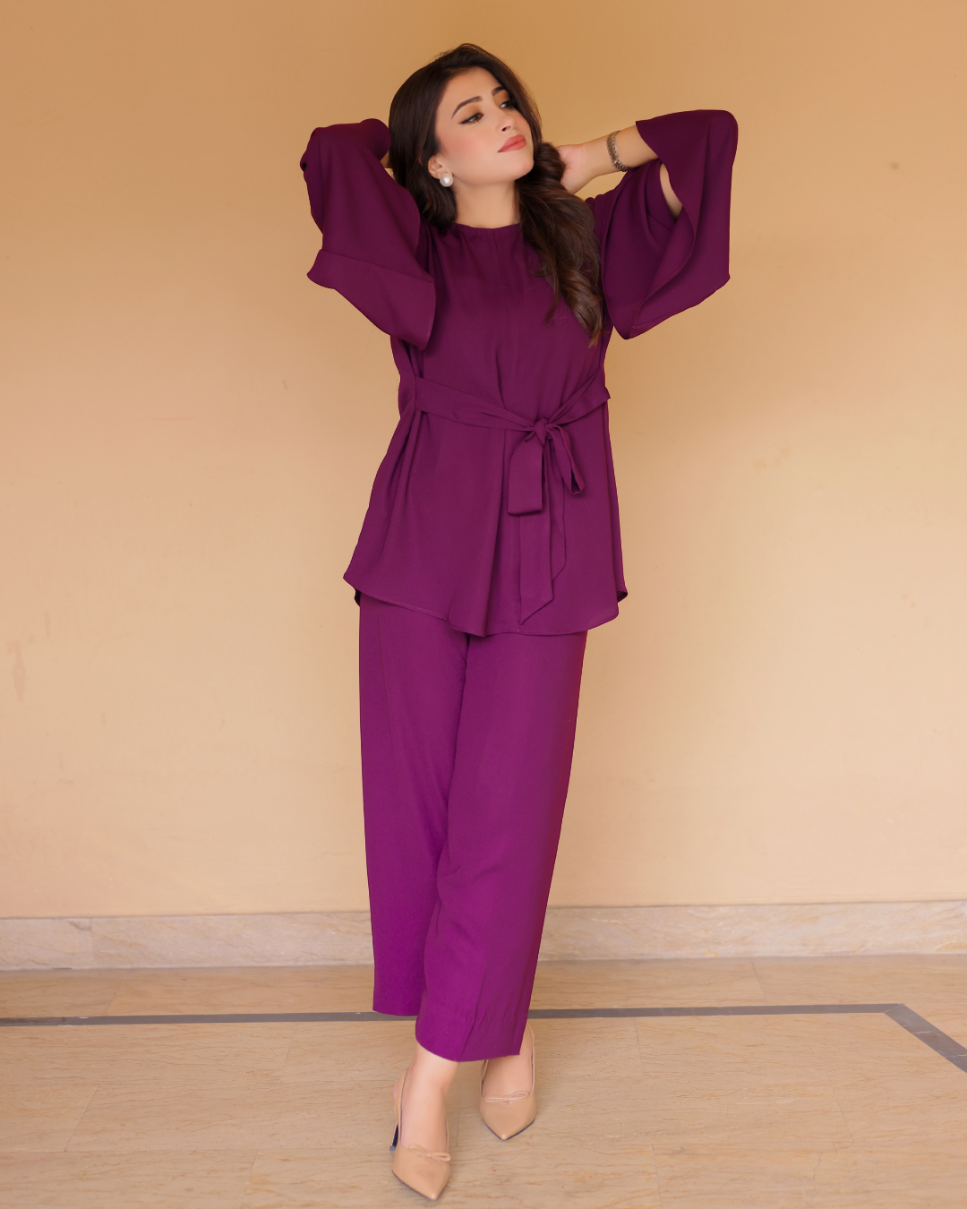 Berry Peplum Set